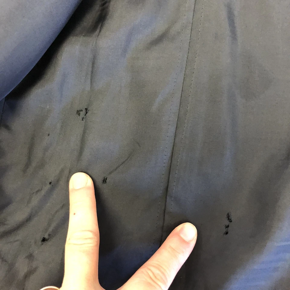 Abrigo deportivo negro Giorgio Armani Collezioni chaqueta a rayas tiza blazer de lana 40 L Foto 4 de 4