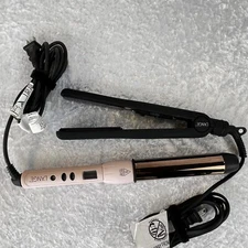 L'ange HT212 Curling Wand Iron & L’ange HS035 Flat Iron Hair Straightener