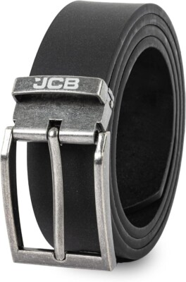 JCB Leather Belts Mens - Black Leather Belts for Men - Smart Casual Jeans Black