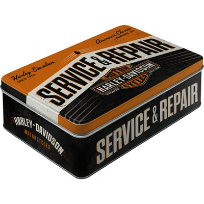 * Licensed Harley Davidson Service Box Vintage Dose Parts Tin Can Blechdose *017