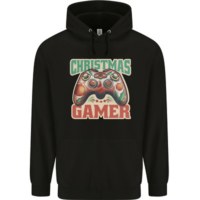 Christmas Gamer Funny Gaming Joypad Mens 80% Cotton Hoodie