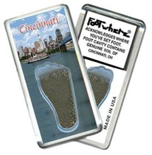 Cincinnati FootWhere® Souvenir Fridge Magnet. Made in USA