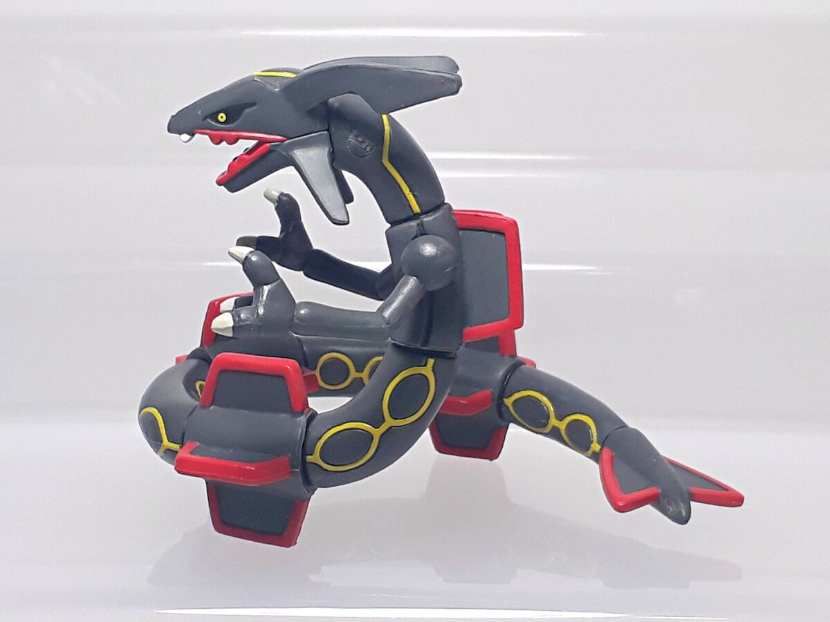 Black Shiny Rayquaza Pokemon Monster Collection Figure Takara Tomy G08 2.5in