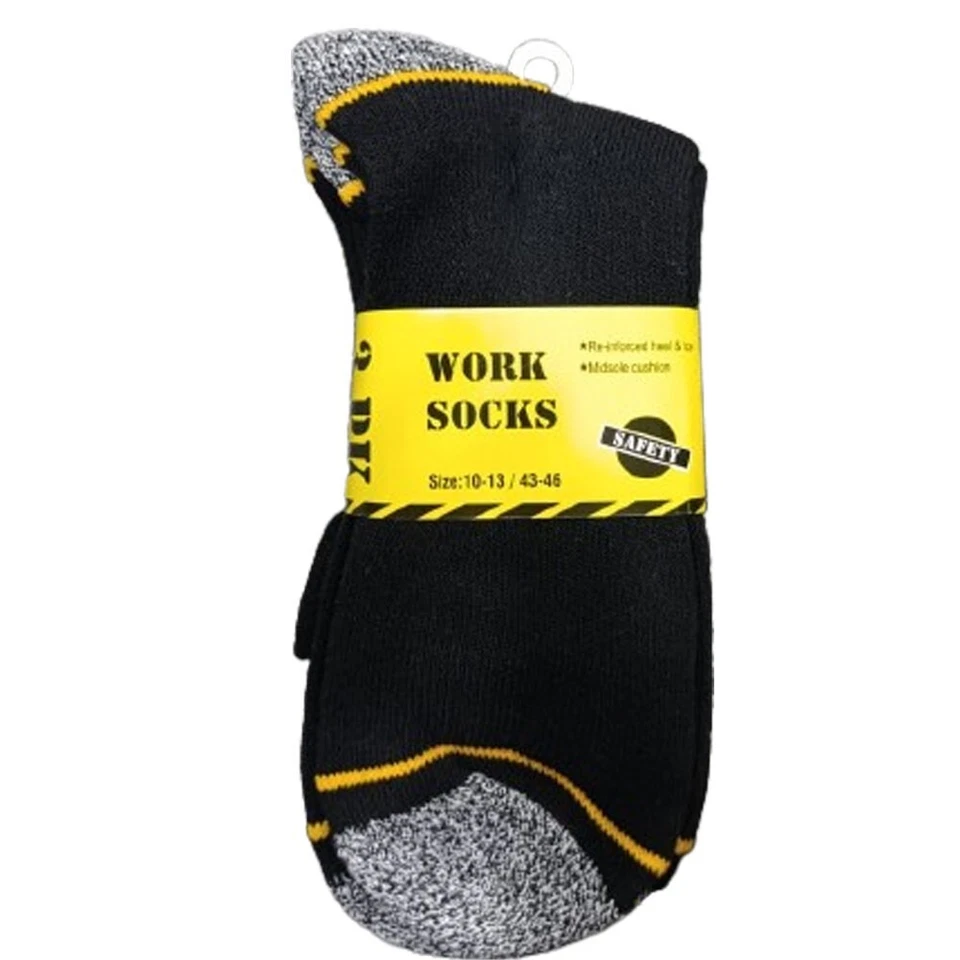 1,3,6 & 12 Pairs Men's Assorted Work Socks Heavy Duty, Big Feet Comfort UK 10-13 - Image 4 of 4