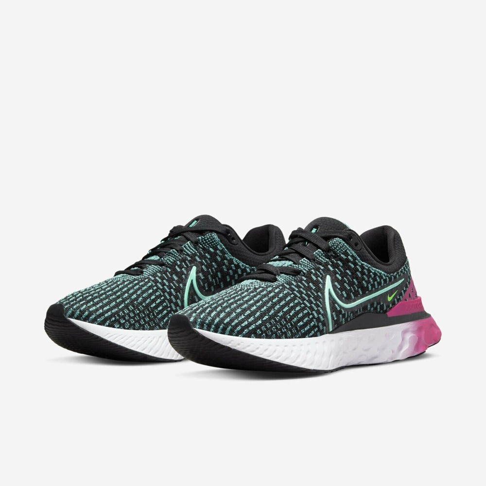 Nike W React Infinity Run FK 3 Women's Running Shoes in Black Turq Pink DD3024-003