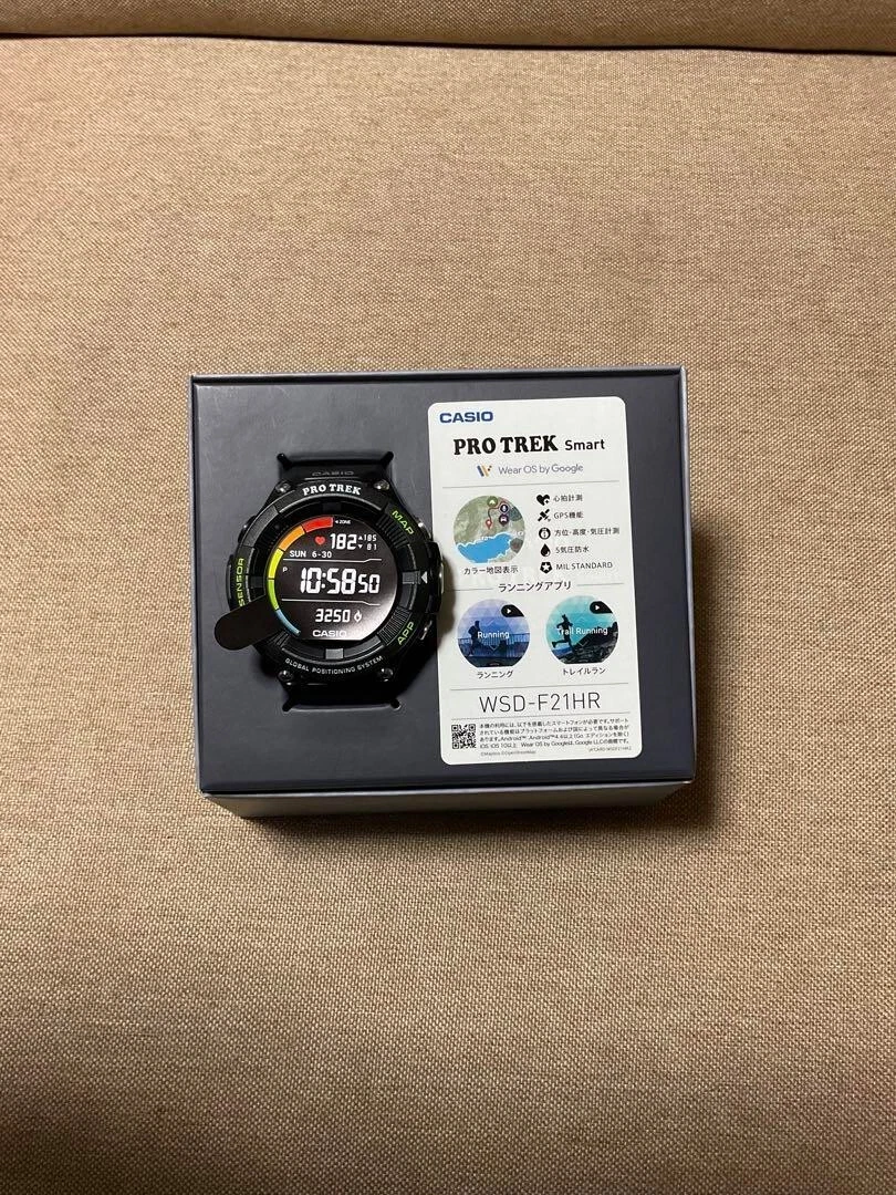 Casio ROTREK Smart GPS WSD-F21HR Outdoor Smart Watch Black Used From Japan
