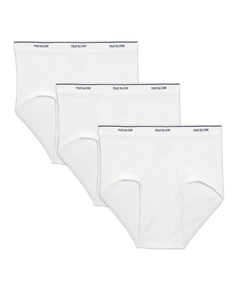 Fruit of the Loom Men's White Briefs, 9-Pack - Image 2 of 4