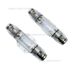 2 Pcs Waterproof ANL In-Line Fuse Holder 1/0 2 4 GA AWG For Car Audio Radio