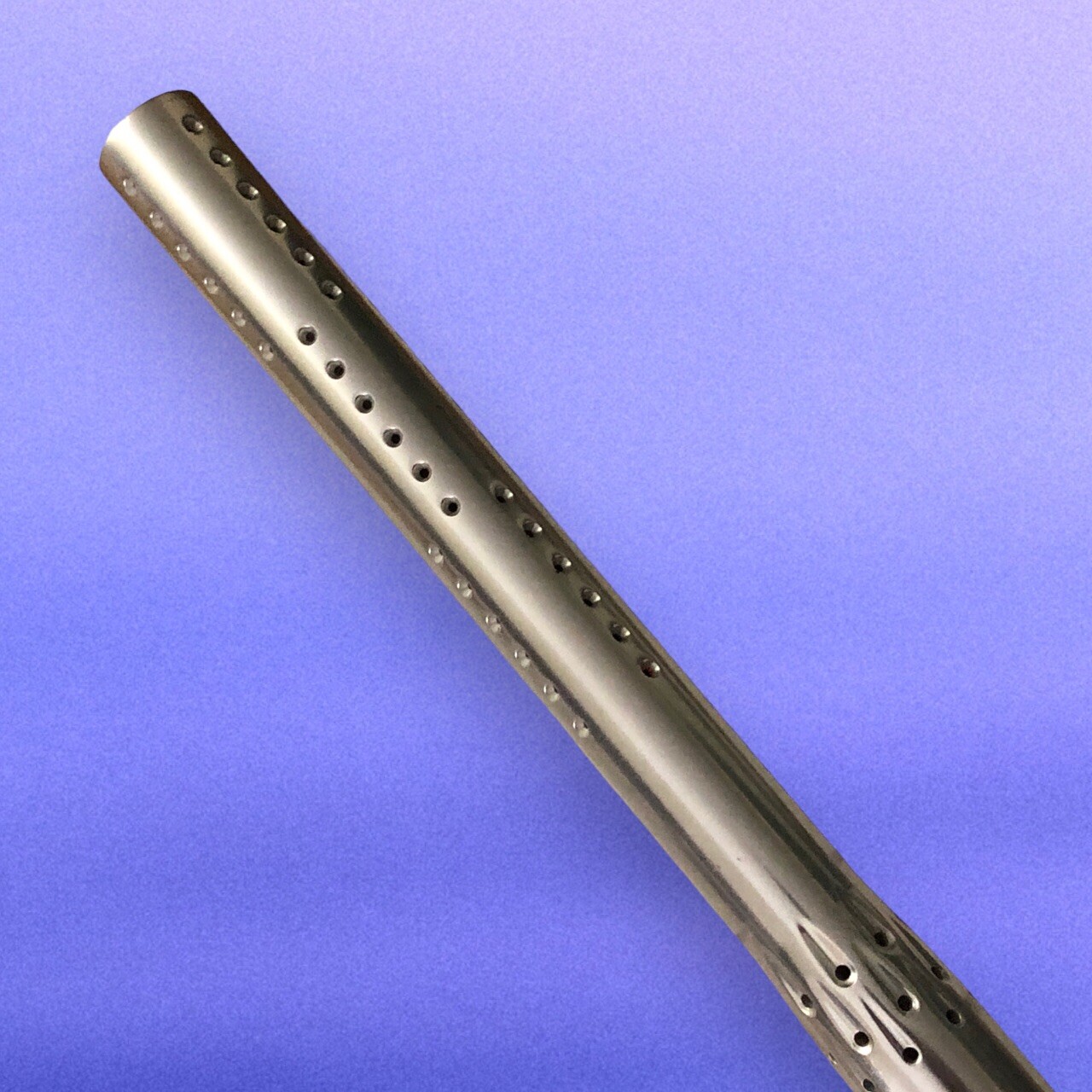 Unique &ldquo;ARMORY&rdquo; 14&rdquo; Gloss Silver Kingman Spyder Threads Paintball Gun Barrel 