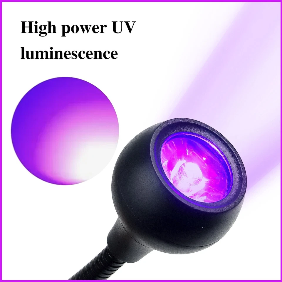 Mini Lámpara de Uñas 5V Luz LED UV Cuello de Ganso Almeja para Gel UV Puntas de Uñas Falsas con USB Foto 2 de 4