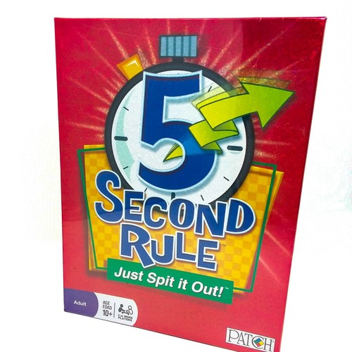5 Second Rule Just Spit It Out Board Game PATCH Contents Are Sealed
