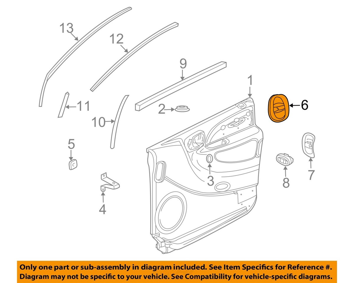 CHRYSLER OEM 04-07 Caravan Front Door Interior Trim-Switch