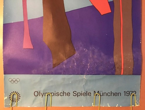 Original Vintage Poster 1972 Munich Olympics 70s Olympische Spiele München Pinup - Picture 3 of 12