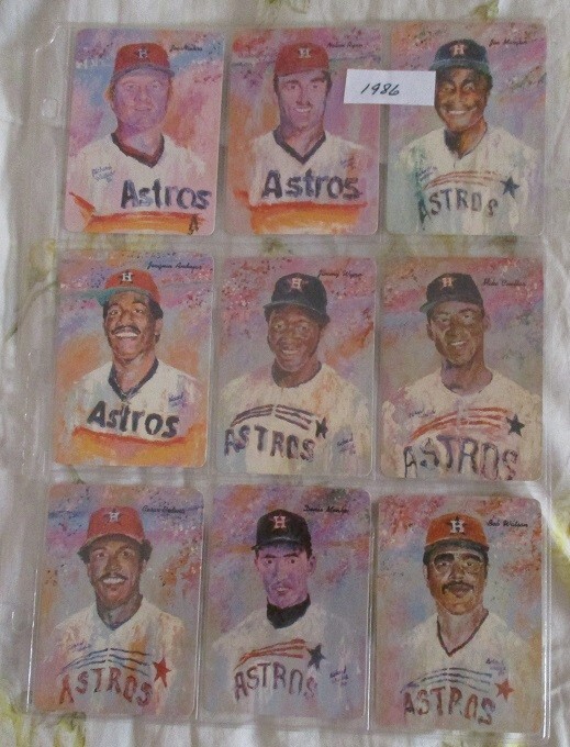 HOUSTON ASTROS 1986 MOTHER'S COOKIES BASEBALL SET of 28 Cards with