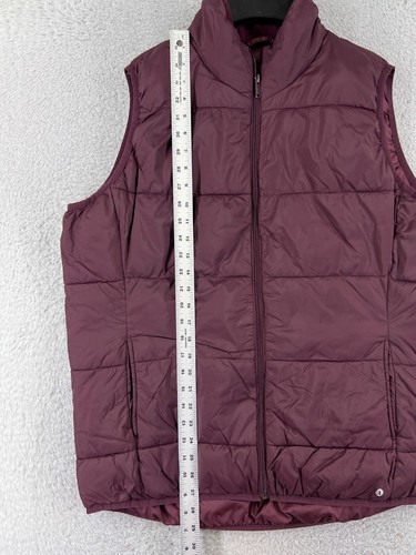 Xersion Vest Womens 2XL XXL Red Packable Full Zip Nylon Shell Poly Lined Pockets - Picture 11 of 14