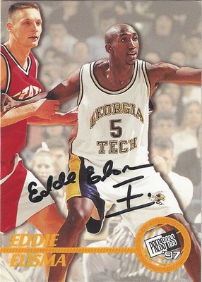 TCS 3136 Eddie Elisma Basketball 1997-98 Press Pass '97 Signature Autogr. Rookie