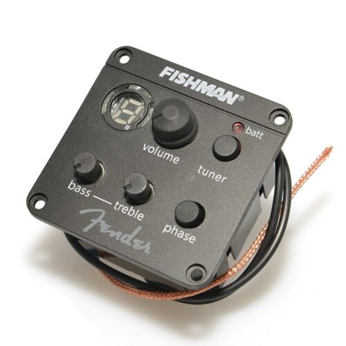 Fishman Fender Preamp ISYS Piezo Pickups Tuner 47 For Acoustic Guitar Pickup
