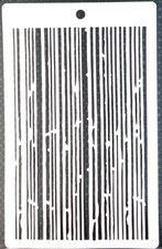 Distressed Stripes Pattern Stencil 5" x 8" Mixed Media Journaling