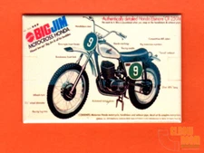 Big Jims Motocross Honda box art 2x3" fridge/locker magnet Elsinore 250 Mattel