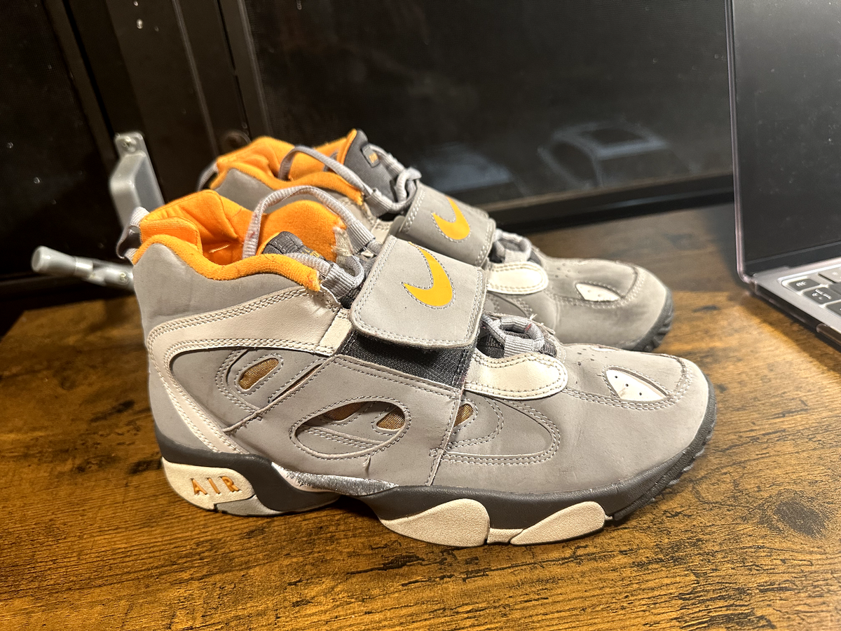Nike Air Diamond Turf 2 GS Grey Orange 488294-081 - Size 7Y | eBay