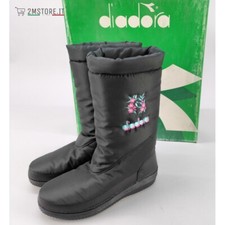 Stivali Doposci DIADORA Mabel Nero Impermeabili MADE IN ITALY Casual Vintage