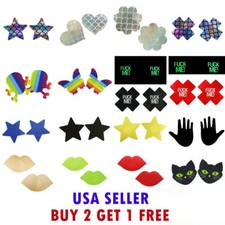 2PCS Multi-color Invisible Breast Pasties Adhesive Nipple Cover Sticker Pads