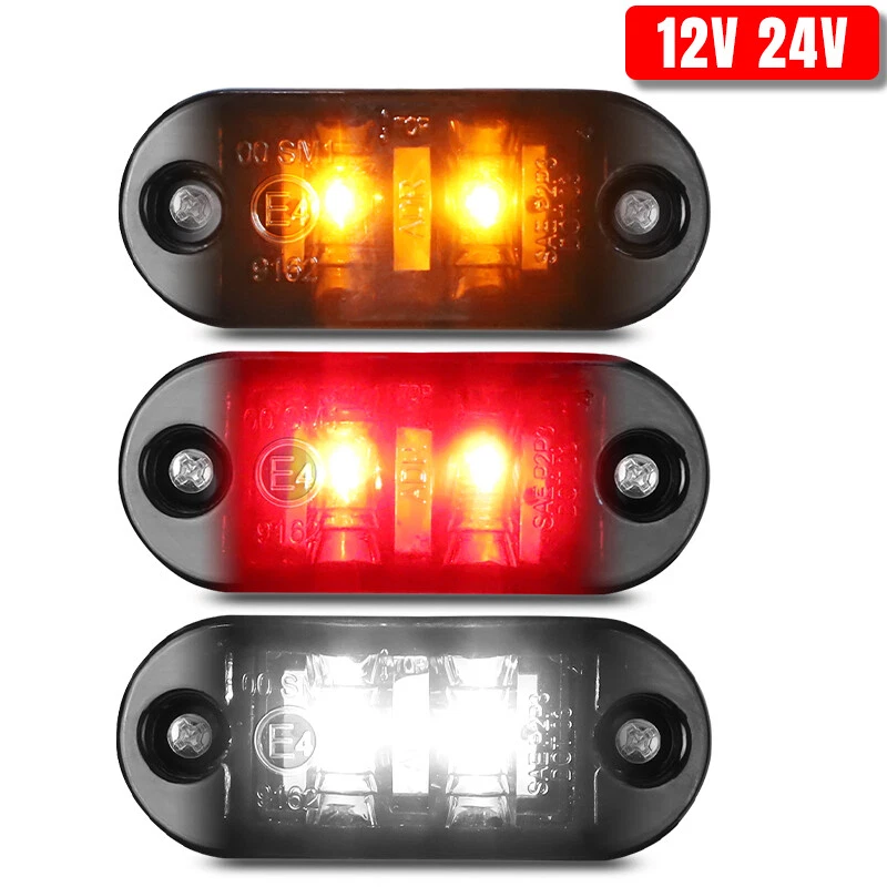 LED Clearance Side Marker Light Amber Red White Lamp Truck Trailer Lorry Caravan - image 2 of 4