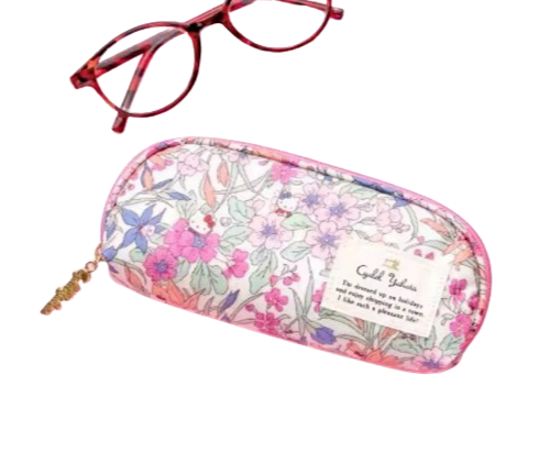 New Sanrio Hello Kitty Pink Green Soft Glasses Case Protector Sunglasses Storage - Picture 2 of 4