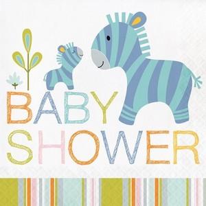 Happi Jungle Animals Baby Shower Paper Lunch Napkins Party 33cm