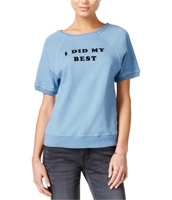 ban.do Womens I Did My Best Sweatshirt, Blue, X-Small