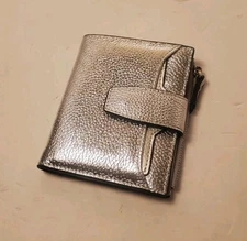 AINIMOER Women's RFID Blocking Leather Small Compact Bi-fold Zipper Pocket...