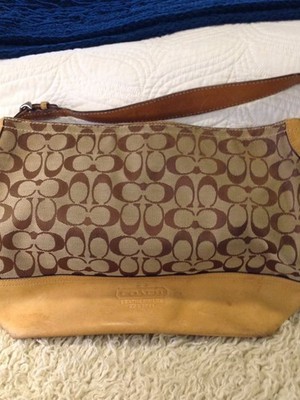 VTG 2005 Coach Iconic ''C'' Monogram Signature Tote/Shoulder bag canvas Leather