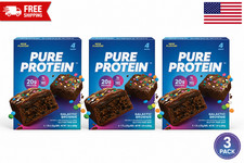 Pure Protein Bars Galactic Brownie 20g Protein 4 Count 3 Pack Gluten Free