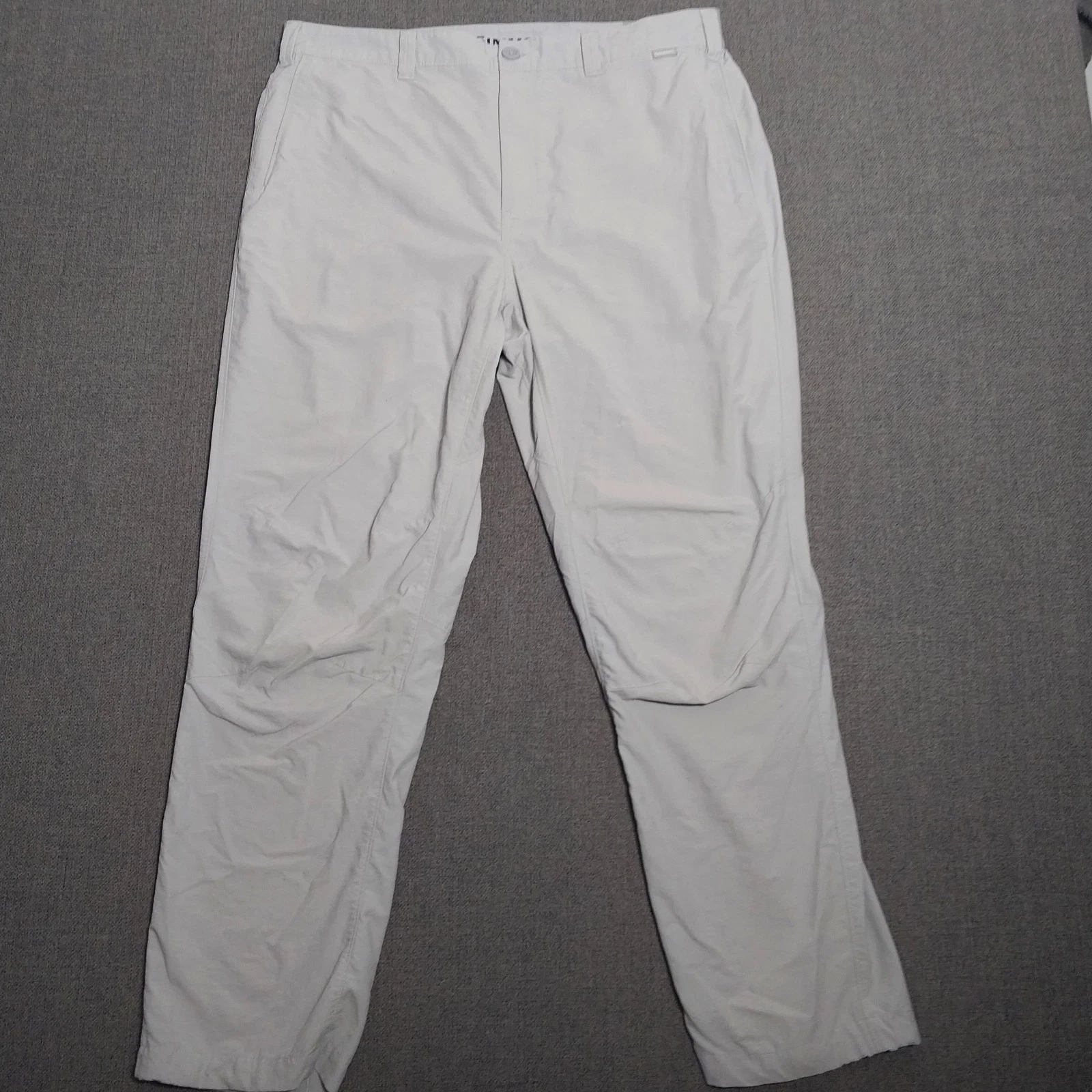 Simms Men's Nylon Fishing Pants 38 Flex Waist Light Gray 28 Inseam