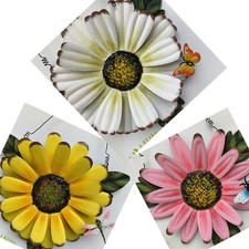 Decoraciones florales de hierro para colgar en la pared para patios balcones jardín girasoles escultura