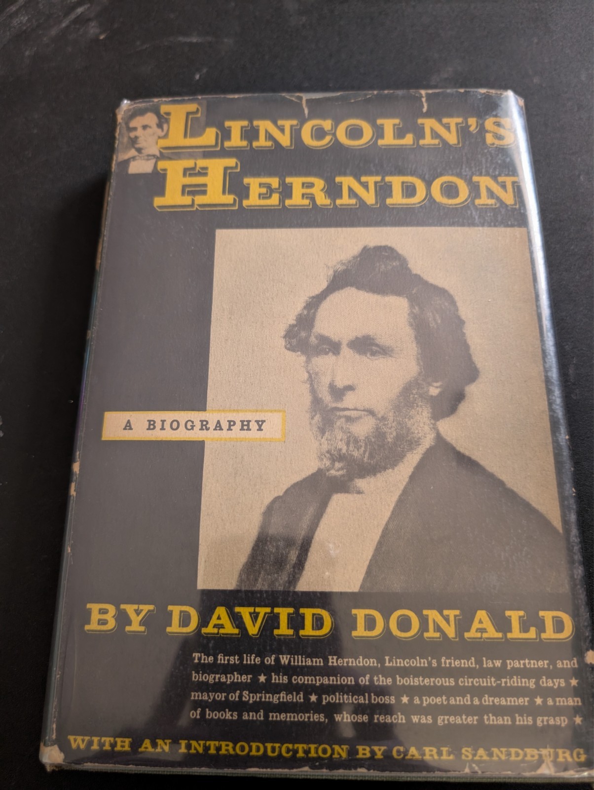 Lincoln’s Herndon A Biography By David Donald 1st Edition 1948