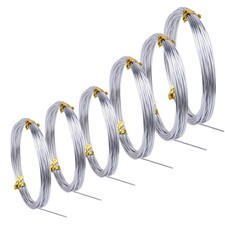 6 Rolls Silvery DIY Craft Art Aluminum Wire, ...