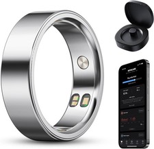 BOYACARE Smart Ring Health Tracker, Sleep, Heart Rate, SpO2 - Size 11 Silver