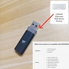 USB dongle Receiver for Corsair HS80  VIRTUOSO XT  Ironclaw  Harpoon  K70 PRO MINI