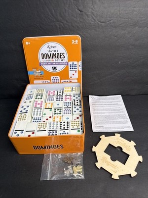 Regal Games Mexican Train Double 15 Dominoes Set 136 Tiles Complete Excellent