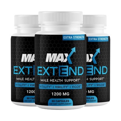 (3 Pack) Max Extend Male Health Support Pills to Boost Vitality & Performance