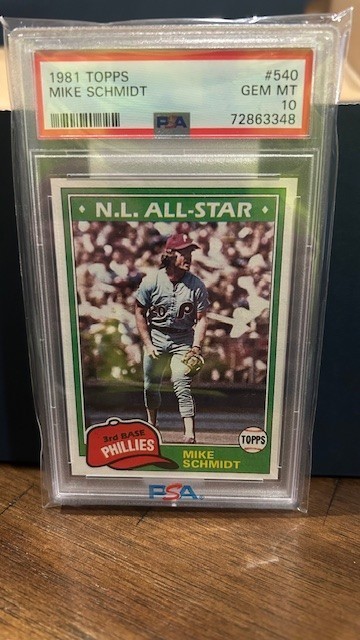 1981 Topps #540 Mike Schmidt Philadelphia Phillies HOF PSA 10 GEM MINT