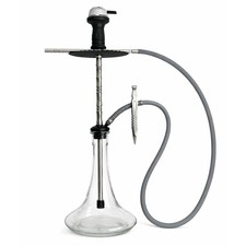 Trumpet Moar Hookah Stainless Steel Shisha Pipe AISI 304 Glass Base Full Set