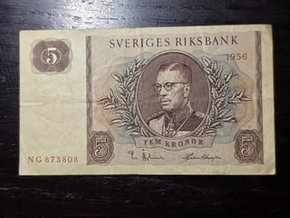 Sweden 5 Kronor 1956 P 42