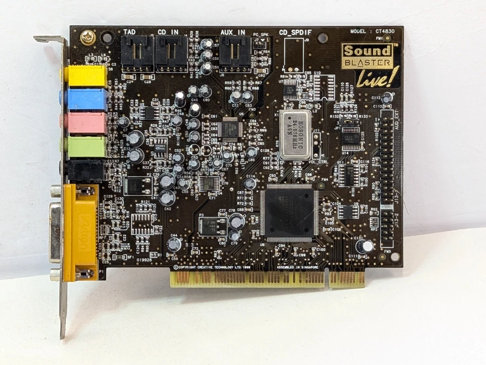 Creative Labs CT4830 Sound Blaster Live von 1999! PCI Audio Soundkarte Midi Port