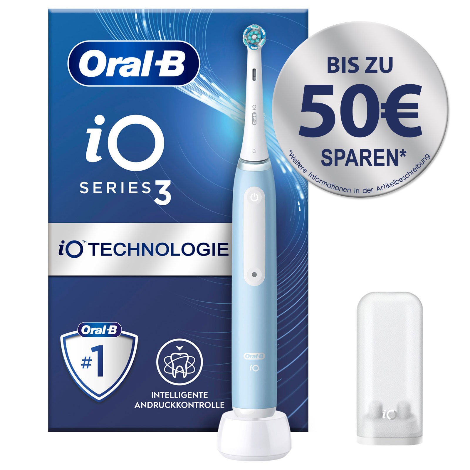 Oral-B iO 3 Ice Blue - Электрическая насадка для приготовления пищи на гриле 15590₽