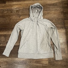 Athleta Women's Triumph Heather Grey Zip-Up Hoodie Size Large