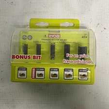 Ryobi A25rs51 5 Piece Straight Router Bit Set For Wood 14 Shank New Ryobi A25rs51 5 Piece Straight Router Bit Set For Wood 14 Shank New