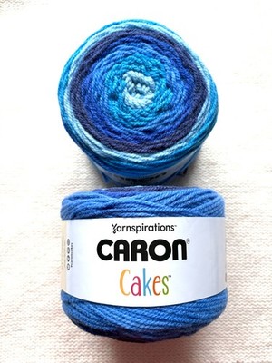 Caron Cakes Self Striping Aran Yarn 200g: Wollmischung: Blueberry Cheescake