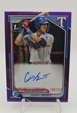2024 Bowman Chrome - Prospect Autographs Quincy Scott #CPA-QS Purple...
